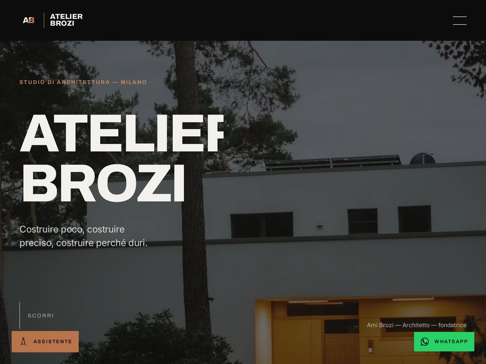 Atelier Brozi architecture studio website