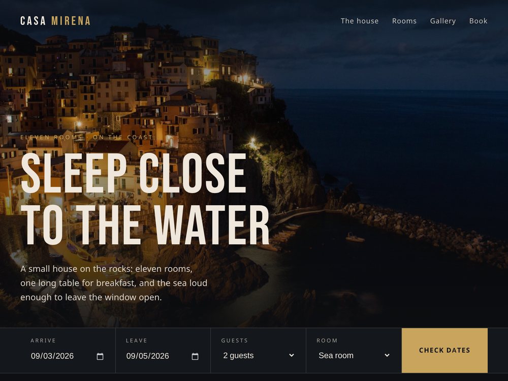 Casa Mirena hotel website