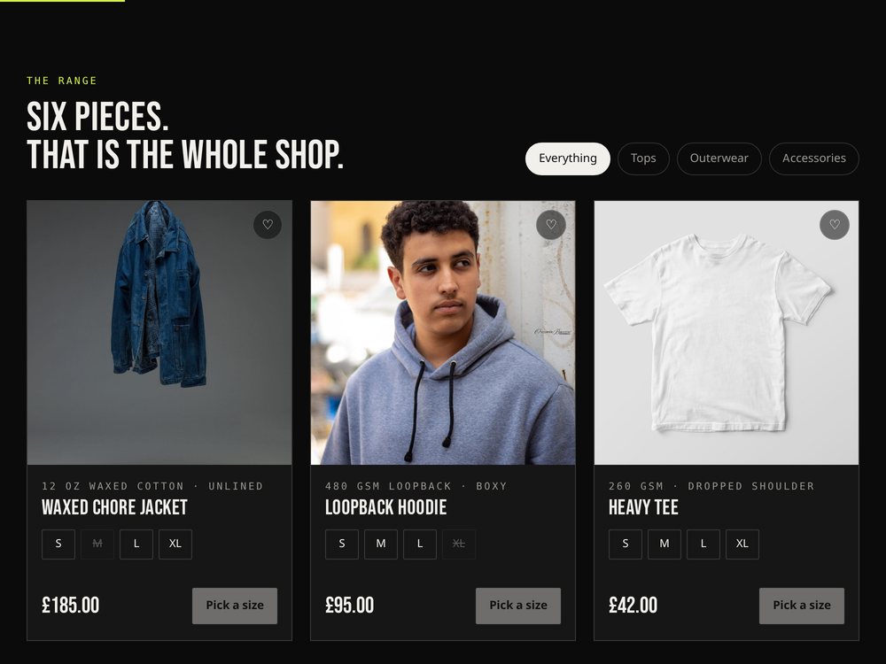 Eastwork Supply Co. online shop