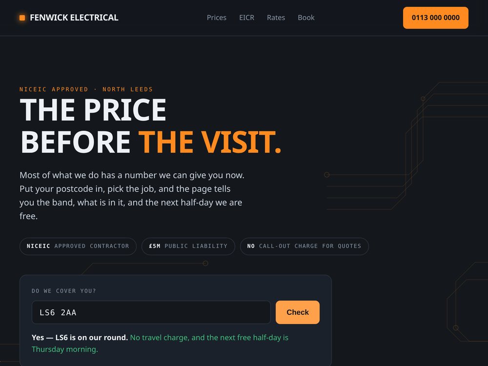 Fenwick Electrical website