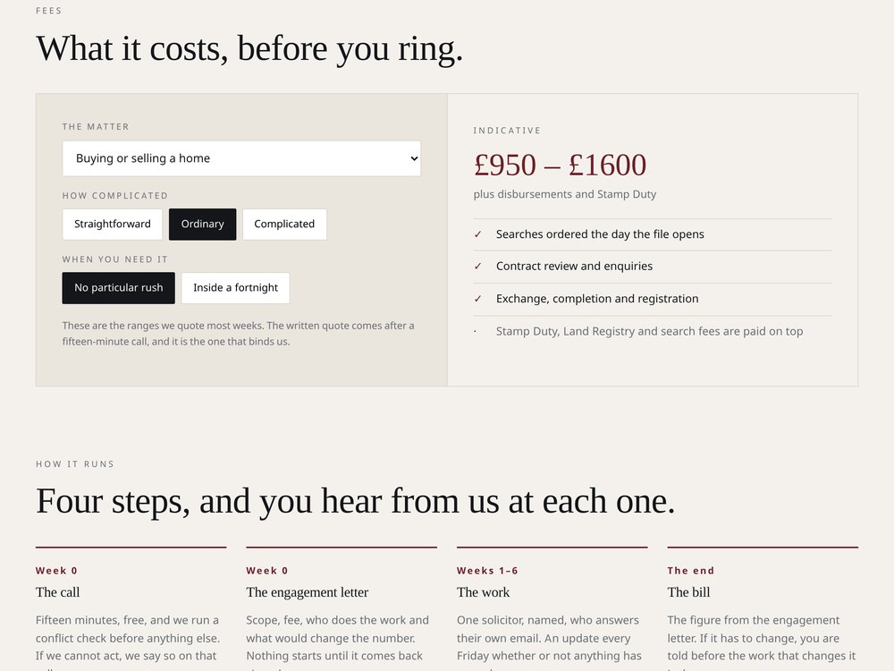 Marchmont & Reed solicitors website