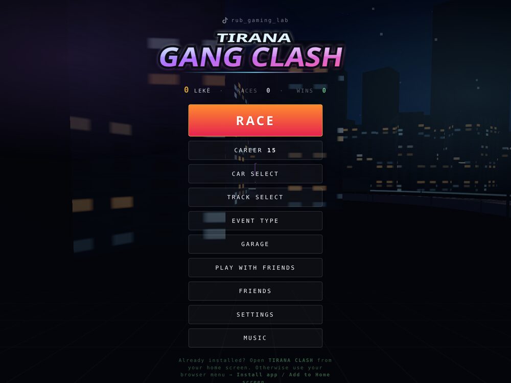 Tirana Gang Clash browser game