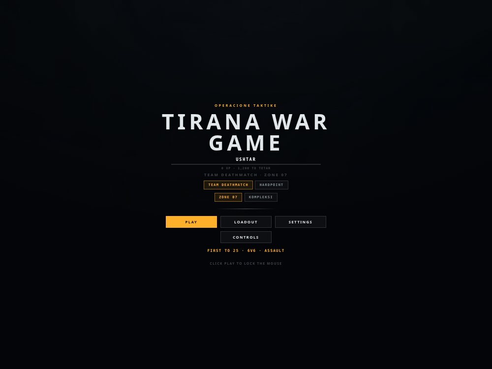 Tirana War Game, a tactical shooter in the browser