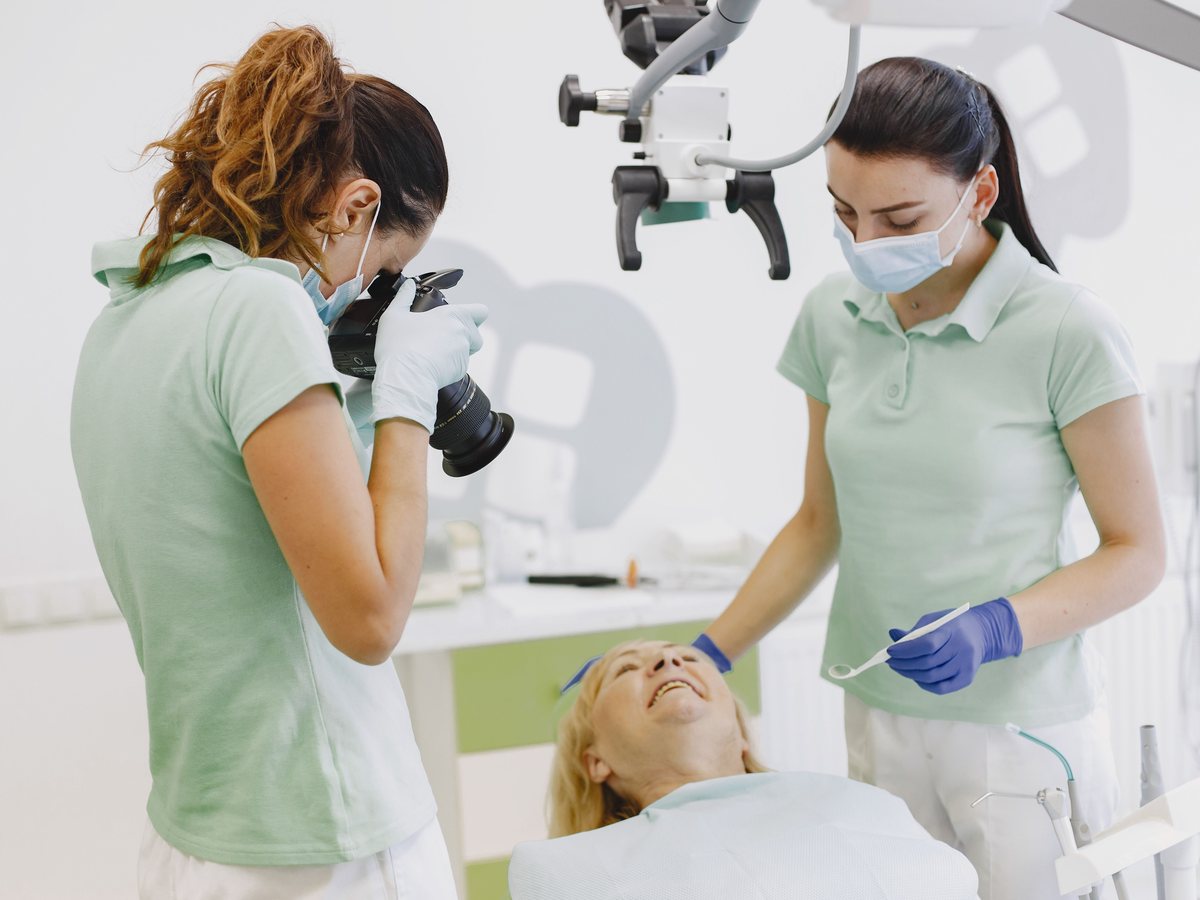 The surgery during a check-up